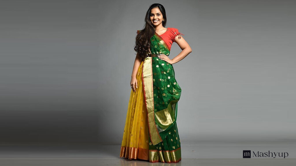 Double Saree drape style