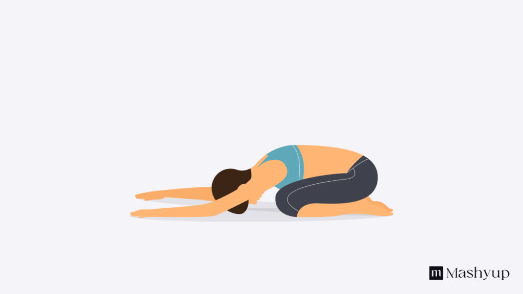 Balasana Yoga Steps