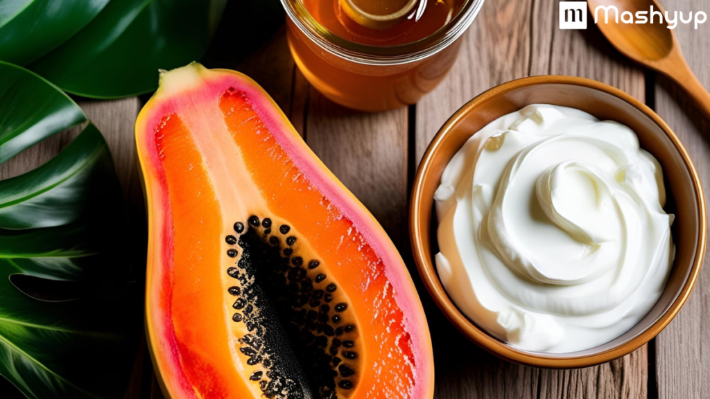 Papaya, Yogurt, And Honey Face Scrub