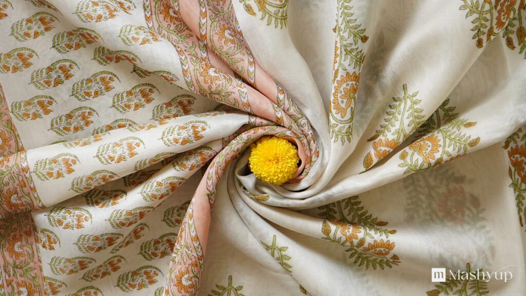 Chanderi Hand block Sarees